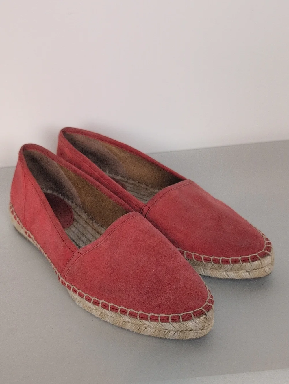 Fry Suede Pointed Toe Espadrille Flats